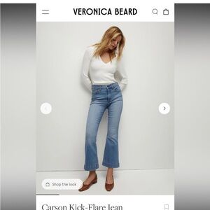 Veronica Beard Light Blue Kick-Flare Jeans